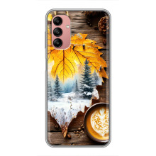 Чехол с уникальным дизайном «Осень с кофе» для Samsung Galaxy A04s – Осенне-зимнее кофе