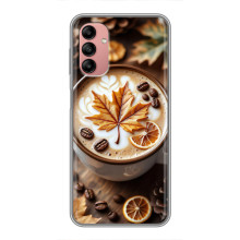 Чехол с уникальным дизайном «Осень с кофе» для Samsung Galaxy A04s – Пряный кофе