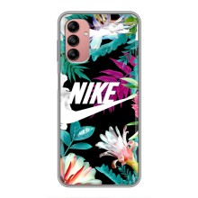 Силіконовый Чохол на Samsung Galaxy A04s з картинкою НАЙК (Квітковий Nike)