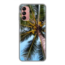 Силиконовый чехол с КАРТИНКАМИ лето для Samsung Galaxy A04s (AlphaPrint) (Пальма)