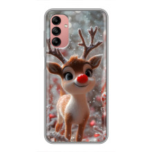 Яркий чехол для Samsung Galaxy A04s с Зимними Оленятами