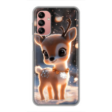 Яркий чехол для Samsung Galaxy A04s с Зимними Оленятами – Оленёнок