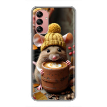 Друкований чохол 'Звірята з кавою' для Samsung Galaxy A04s – Мишка з кавою