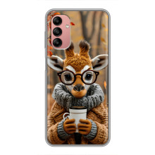 Друкований чохол 'Звірята з кавою' для Samsung Galaxy A04s – Жираф з кавою