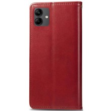 Кожаный чехол книжка GETMAN Gallant (PU) для Samsung Galaxy A05 – Красный