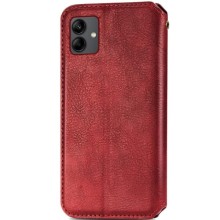 Кожаный чехол книжка GETMAN Cubic (PU) для Samsung Galaxy A05 – Красный