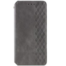 Кожаный чехол книжка GETMAN Cubic (PU) для Samsung Galaxy A05 – Серый