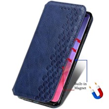 Кожаный чехол книжка GETMAN Cubic (PU) для Samsung Galaxy A05 – Синий