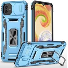 Ударопрочный чехол Camshield Army Ring для Samsung Galaxy A05 (Голубой)