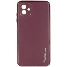 Кожаный чехол Xshield для Samsung Galaxy A05 (Бордовый)