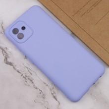 Чехол TPU GETMAN Liquid Silk Full Camera для Samsung Galaxy A05 – Сиреневый