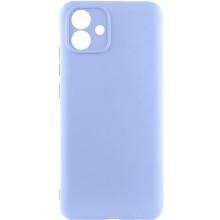 Чехол TPU GETMAN Liquid Silk Full Camera для Samsung Galaxy A05 – Сиреневый