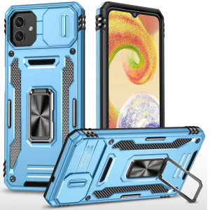 Ударопрочный чехол Camshield Army Ring для Samsung Galaxy A05 (Голубой)