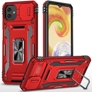 Ударопрочный чехол Camshield Army Ring для Samsung Galaxy A05 (Красный)