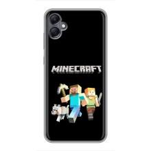 Чехол Майнкрафт на Samsung Galaxy A05 (AlphaPrint) Minecraft (герои Minecraft)