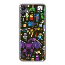 Чехол Майнкрафт на Samsung Galaxy A05 (AlphaPrint) Minecraft (Коллаж Майнкрафт)