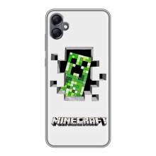 Чехол Майнкрафт на Samsung Galaxy A05 (AlphaPrint) Minecraft (крипер Майнкрафт)