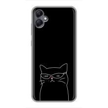 Чехол с рисунком кот на Samsung Galaxy A05 (Равнодушный кот)