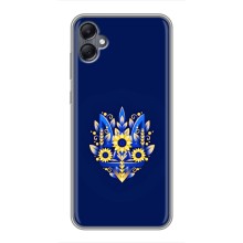 Чехол с украинским гербом на Samsung Galaxy A05 – Цветочный герб