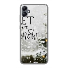 Новогодние, Праздничные Чехлы для Samsung Galaxy A05 - 2024 год (Let it snow)