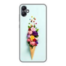 Чехлы с тематикой "ЦВЕТЫ" на Samsung Galaxy A05 (Цветок-мороженное)