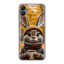 Друкований чохол 'Звірята з кавою' для Samsung Galaxy A05 – Зайчик з кавою