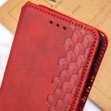 Кожаный чехол книжка GETMAN Cubic (PU) для Samsung Galaxy A05s – Красный