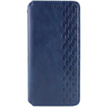 Кожаный чехол книжка GETMAN Cubic (PU) для Samsung Galaxy A05s (Синий)