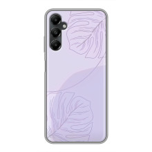 Чохол квітковий дизайн для Samsung Galaxy A05s – Монстера фіолетова