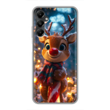 Яркий чехол для Samsung Galaxy A05s с Зимними Оленятами – Олень в шарфе