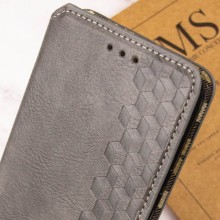 Шкіряний чохол книжка GETMAN Cubic (PU) для Samsung Galaxy A06 – Сірий