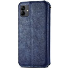 Кожаный чехол книжка GETMAN Cubic (PU) для Samsung Galaxy A06 – Синий