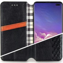 Кожаный чехол книжка GETMAN Cubic (PU) для Samsung Galaxy A06 – Черный