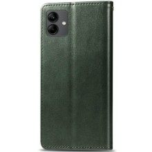 Кожаный чехол-книжка GETMAN Gallant (PU) для Samsung Galaxy A06 – Зеленый