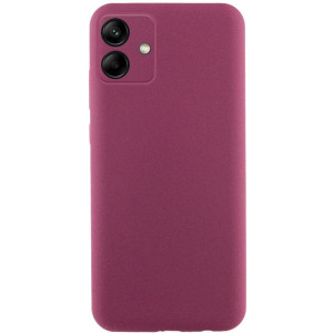 Чехол TPU GETMAN Liquid Silk Full Camera для Samsung Galaxy A06 – Бордовый