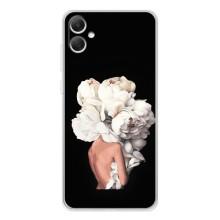 Чехлы (ART) Цветы на Samsung Galaxy A06 (VPrint) (Белые цветы)