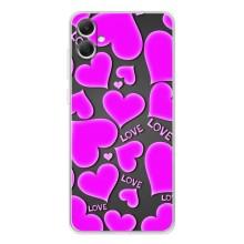 Чехлы для любимой на Галакси А06 (VPrint) (Pink hearts)