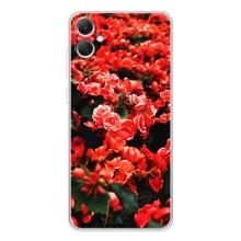 Чехлы с Цветами для Samsung Galaxy A06 (VPrint) (Цветы красные)