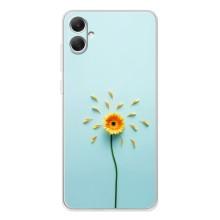 Чехлы с Цветами для Samsung Galaxy A06 (VPrint) (Желтый цветок)