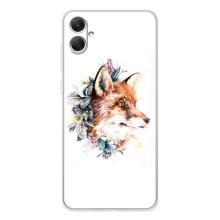 Чехлы с картинкой Лисички для Samsung Galaxy A06 (VPrint) (Лисичка в цветочках)