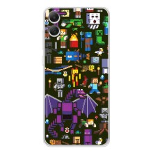 Чехол Майнкрафт на Samsung Galaxy A06 (AlphaPrint) Minecraft (Коллаж Майнкрафт)