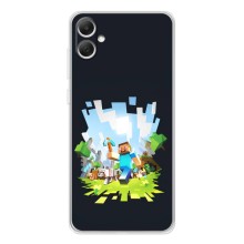 Чехол Майнкрафт на Samsung Galaxy A06 (AlphaPrint) Minecraft (персонажи Minecraft)