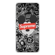Чехол с Брендами одежды на Гелекси А06 – Supreme Маус