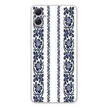 Силиконовый Чехол на Samsung Galaxy A06 с картинкой Вышиванки – Синяя вышиванка