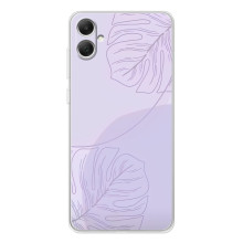 Чохол квітковий дизайн для Samsung Galaxy A06 – Монстера фіолетова