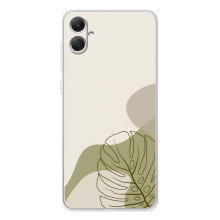 Силиконовый чехол с принтом в цветах на Samsung Galaxy A06 – Монстера зелёная