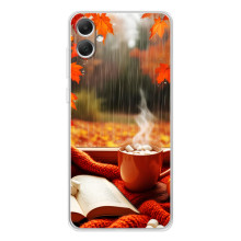 Чохол з унікальним дизайном 'Осінь з кавою' для Samsung Galaxy A06 – Кава і дощ