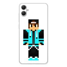 Чехлы для Samsung Galaxy A06 (Персонажи Майн Крафт) – Мальчик в голубом