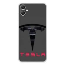 Силіконовий бампер з картинкою машини на Samsung Galaxy A06 – Logo TESLA