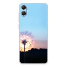 Силиконовый Чехол с одуванчиками на Samsung Galaxy A06 – Закат с одуванчиком